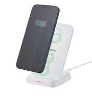 エレコム　ワイヤレス充電器 Qi認証 充電スタンド 高速充電 横置き/縦置き ( iPhone Pixel Xperia Galaxy Android AirPods 各種対応 ) ホワイト WQS11WH