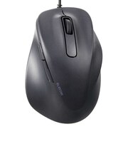 エレコム　有線マウス 静音 抗菌 5ボタン Lサイズ Windows Mac ChromeOS対応 医師監修 EX-G ブラック MXGL30UBSKCBK