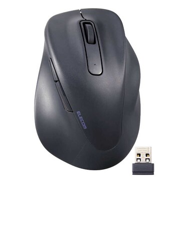 エレコム　ワイヤレスマウス 無線 2.4GHz 静音 抗菌 5ボタン Mサイズ Windows Mac ChromeOS対応 医師監修 EX-G ブラック MXGM30DBSKCBK