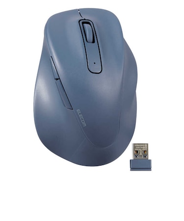 エレコム　ワイヤレスマウス 無線 2.4GHz 静音 抗菌 5ボタン Mサイズ Windows Mac ChromeOS対応 医師監修 EX-G ブルー MXGM30DBSKCBU