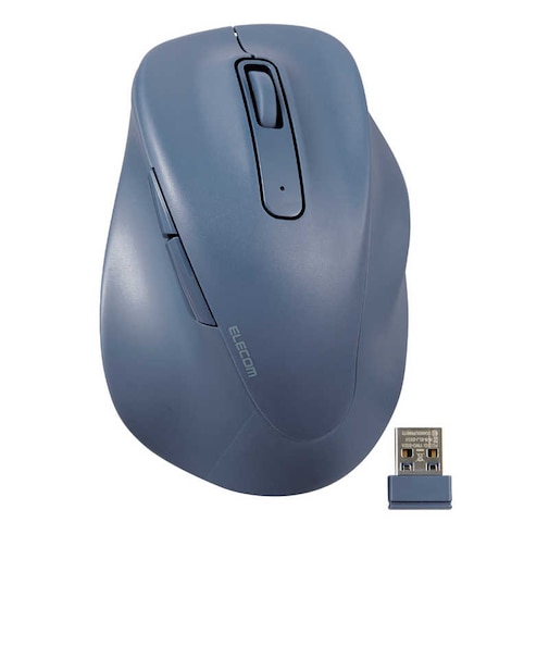 エレコム　ワイヤレスマウス 無線 2.4GHz 静音 抗菌 5ボタン Mサイズ Windows Mac ChromeOS対応 医師監修 EX-G ブルー MXGM30DBSKCBU