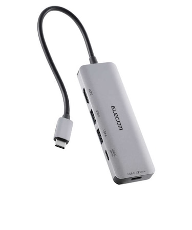 エレコム　USB-C ドッキングステーション 85W PD充電 4K HDMI 高速転送 ハブ USB 3.2 MacBook/iPad/Windows等対応 シルバー DST051BPSV