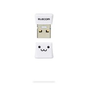エレコム　USBメモリ USB2.0 小型 キャップ付 64GB フェイス MFSU2C64GWHF