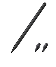 エレコム　タッチペン iPad専用 Goodnotesアプリ対応 ショートカットボタン(戻す/消す) USB Type-C急速充電 傾き検知 マグネット吸着 Apple Pencil用ペン先交換可能 PTPACSTAP14BK