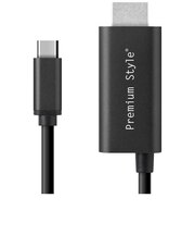 PGA USB Type-Cコネクタ HDMIミラーリングケーブル 2m Premium Style ブラック PGSMTV2MBK
