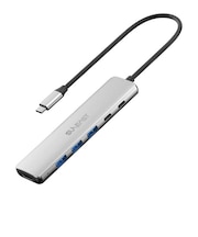SUNEAST　USB Type-C ドッキングステーション マルチハブ 6in1 PD100W給電可能 ケーブル長25cm アルミ合金 シルバー ［USB Power Delivery対応］ SE-HUB061JDPNNF