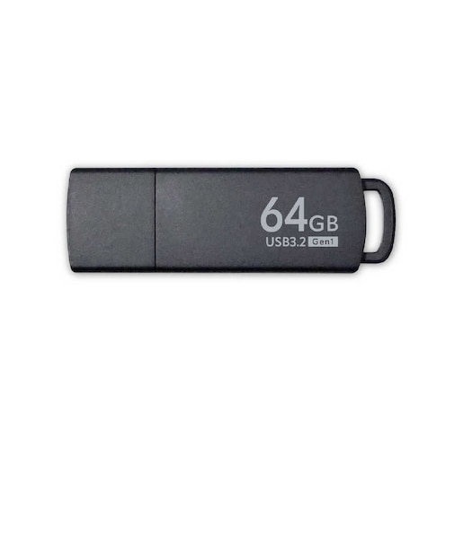 ORIGINALBASIC　USBメモリ ［64GB /USB TypeA /USB3.2 /キャップ式］ ブラック OB-UM3A064G