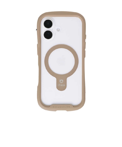 HAMEE　iPhone17 iFace Reflection MagSynq 強化ガラスクリアケース ベージュ IP17IFACERFTMGBE