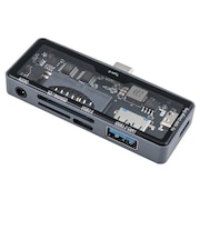 ナカバヤシ　PD対応 USB3.2Gen1 TypeC 2ポートコンボハブ スケルトン COMC3SD163GY