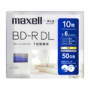 マクセル　録画用ブルーレイディスク BD-RDL 10枚入り maxell ［10枚 / 50GB / インクジェットプリンター対応］ BRV50WPH.10S