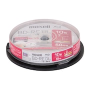 マクセル　録画用ブルーレイディスク BD-RE DL 10枚入り maxell ［10枚 / 50GB / インクジェットプリンター対応］ BEV50WPH.10SP