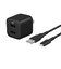 OWLTECH　最大17W USB Type-A 2ポート AC充電器 超タフUSB Type-A to Lightning 1.5m ケーブル セット ブラック OWLAC17WAAL15BK