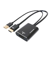 ナカバヤシ　HDMI → DisplayPort変換アダプタ 4K60Hz対応 HDADP4K1BK