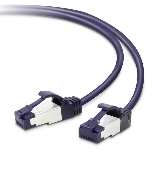 エレコム　CAT8 LANケーブル 爪折れ防止 スリム(5m･ブルーメタリック) LDOCTSTBM50