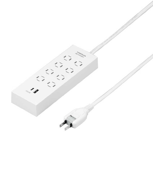 ヤザワ　コンセント 革命 8個口 PD33W付 USB(Type-A、Type-C)付き PSE認証 ［2.0m / 8個口 / スイッチ無 / 2ポート］ H5802PD33WH