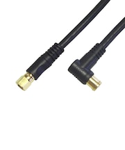 フジパーツ　4K8K対応 テレビ用アンテナケーブル 5m ブラック L型プラグ-F型接栓 BLF5048