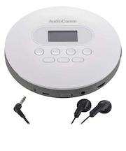 オーム電機　ポータブルCDプレーヤー AudioComm ホワイト CDP828Z