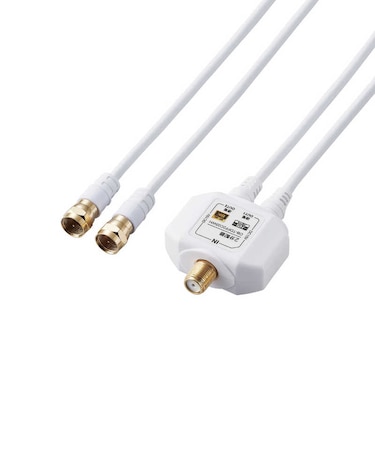 ORIGINALBASIC　4K8K対応アンテナ分配器出力ケーブル付(F(ネジ)0.5m) OBTDFF2C05WH