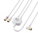 ORIGINALBASIC　4K8K対応アンテナ分波器ケーブル付(F(ネジ)0.5m-L(L字)1m) OBTSFL2C10WH