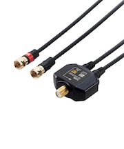 ORIGINALBASIC　4K8K対応 アンテナ分波器 出力ケーブル付 (F(ネジ)0.5m)  OBTSFF2C05BK