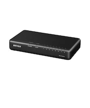 BUFFALO Giga対応 スイッチングハブ 8ポート プラスチック筐体/電源外付けモデル マグネット付 ブラック LSW7GT8EPCBK