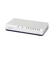 BUFFALO Giga対応 スイッチングハブ 8ポート プラスチック筐体/電源外付けモデル マグネット付 ホワイト LSW7GT8EPCWH