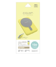 ラスタバナナ　calon 5000mAh マグネット付ワイヤレスモバイルバッテリー WC10W C5V2.4A出力 ライムイエロー ［1ポート］ RLI050WCC10W01LY