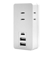 ラスタバナナ　電源タップType-C PD20W USB-A×2 15W 3コンセント ［直挿し / 3個口 / スイッチ無 / 3ポート］ ホワイト R3ACC2A20W01WH