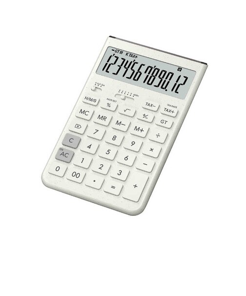 カシオ　デザイン電卓 ［12桁］ オフホワイト JT200TWEN