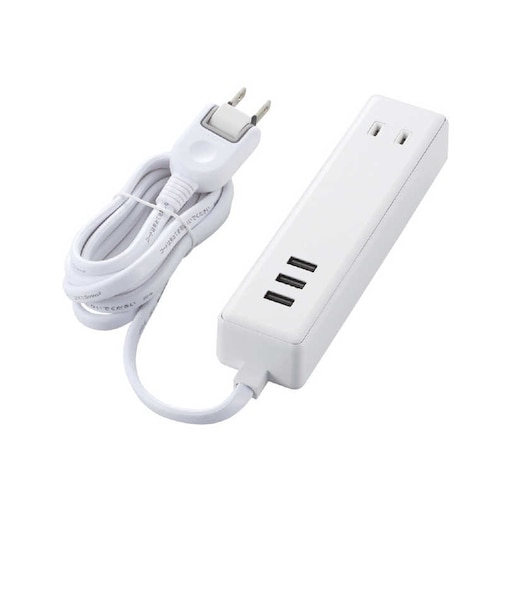 エレコム　USBタップ USBメス×3 AC×2 ケーブル1.5m 3.4A MOTU102315WH