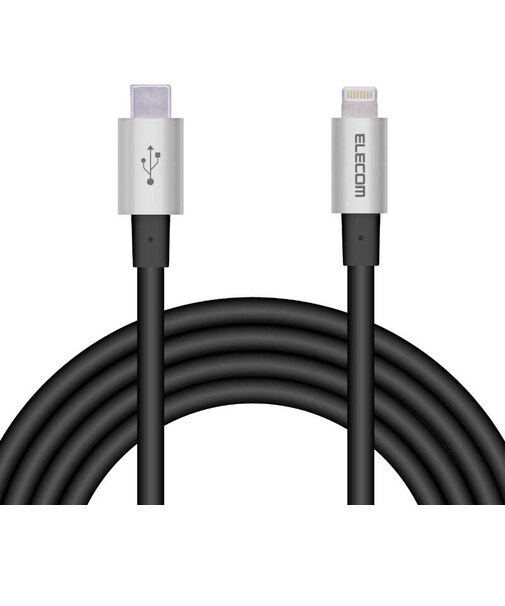 エレコム　PD対応 USB C-Lightningケーブル 準高耐久 2.0m グレー MPACLPS20GY