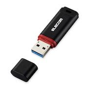 エレコム　【アウトレット】USBメモリ データ復旧付き ブラック  64GB  USB3.2  USB TypeA  キャップ式  MFDRU3064GBKR