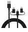 エレコム　スマートフォン用USBケーブル 3in1 microUSB+Type-C+Lightning 1.2m ブラック MPAAMBLCAD12BK