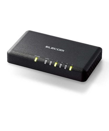エレコム　Giga対応スイッチングハブ/5ポート/プラスチック筐体/小型/ブラック EHCG05PA2SB