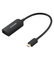 エレコム USB Type-C - DisplayPort 変換 USB-C プラグ to DP ( ディスプレイポート )×1 4K 60Hz ブラック ADCDPBK3