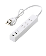 エレコム　延長コード 電源タップ USB タップ 0.5m コンセント 3口 Type-C ×1 USB-A ×2 雷ガード ほこり防止シャッター 絶縁キャップ PSE適合 ホワイト TU083A2C05WH