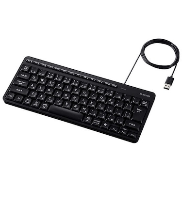 エレコム　キーボード 有線 静音 ミニサイズ メンブレン式 TKQT11MUMBK