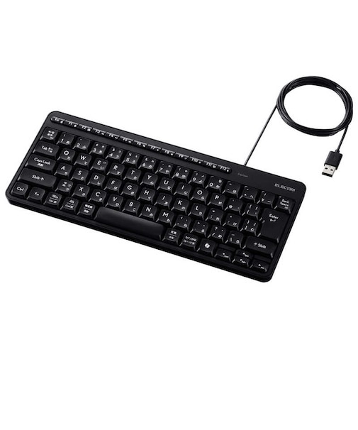 エレコム　キーボード 有線 静音 ミニサイズ メンブレン式 TKQT11MUMBK
