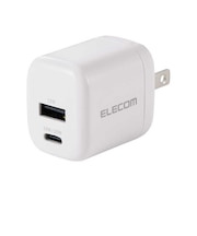 エレコム USB Type-C 充電器 PD/PPS 33W 2ポート USB-C+USB-A GaN II 小型 折りたたみプラグ PSE適合 ホワイト MPAAC11433XWH