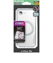 エレコム　iPhone 17e iPhone16e ハイブリッドケース 極限 MAGKEEP スタンド シルバー PMA25SMGSTKSV