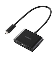 エレコム ドッキングステーションUSB PD対応 USB-A×1 USB-C×1 HDMI×1 DST030BPBK