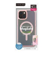 PGA iPhone 15/14/13用 MagSafe対応 ハイブリッドケース Premium Style オーロラ/ピンク PG23AMGPT09PK