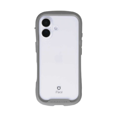 HAMEE　iPhone17 iFace Reflection強化ガラスクリアケース グレー IP17IFACERFTGY