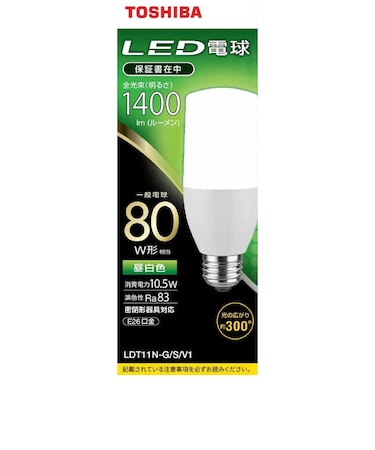東芝　LED電球(T形)80W形相当 昼白色 口金E26 LDT11NGSV1