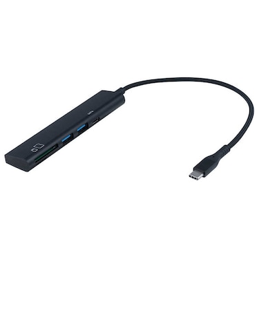 ナカバヤシ　USB3.2Gen1仕様 Type-Cアルミコンボハブ 3ポート COMC3SD143BK