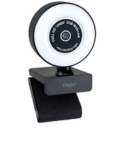 ナカバヤシ　LEDリングライト付き USB WEBカメラ MCM21BK