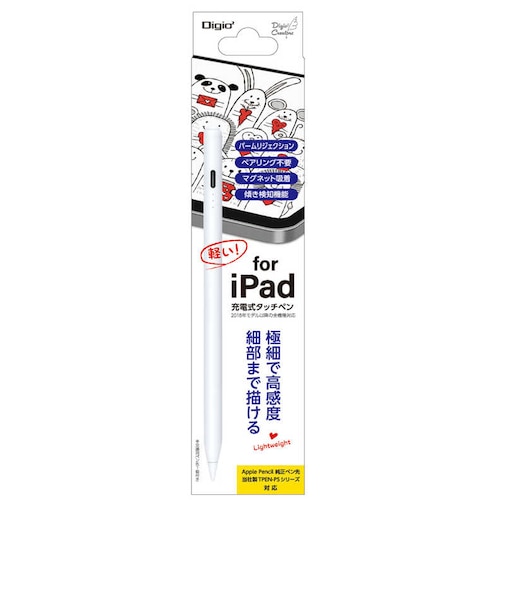 ナカバヤシ　iPad専用充電式タッチペン 軽量タイプ TPEN004W