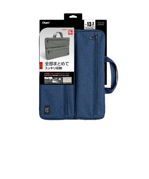 ナカバヤシ　汎用PCインナーバッグ 2ポケット付き ~13.3インチ ブルー SZCFC131908BL