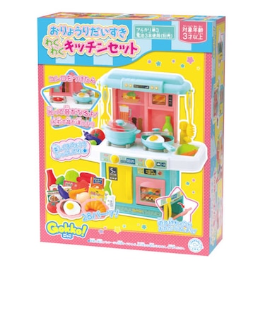 石川玩具　おりょうりだいすき わくわくキッチンセット ｵﾘｮｳﾘﾀﾞｲｽｷﾜｸﾜｸｷｯﾁﾝｾｯ