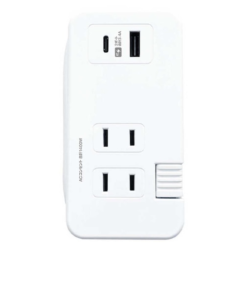 カシムラ　旅行用電源タップAC3 USBA＋C 3A 0.2m WM29